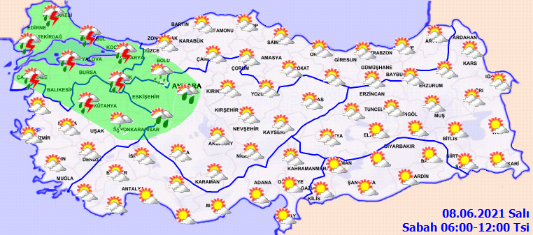 Meteorolojiden dört bölgeye kuvvetli sağanak uyarısı